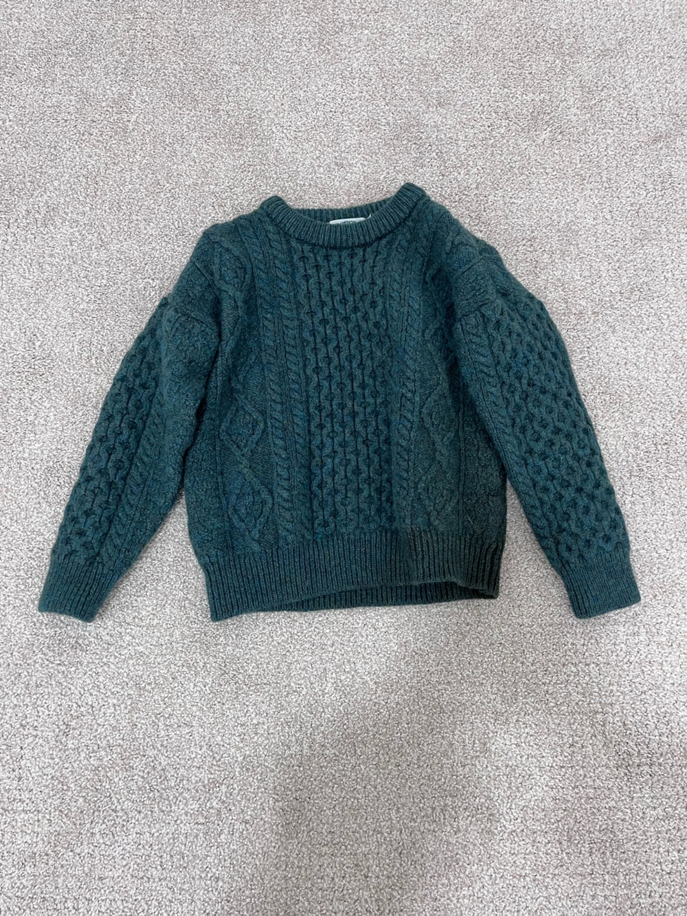 Aran Crafts Ireland cable-knit crewneck sweater